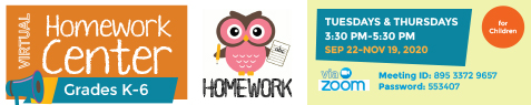 NEWSLETTER-CHILDREN-Virtual Homework Center-SEP-NOV-2020